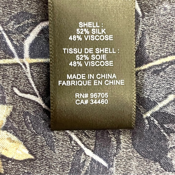 Rebecca Taylor Ivie Silk Fleur Sprig Floral Print Jacquard Top Size 4 - Picture 12 of 13